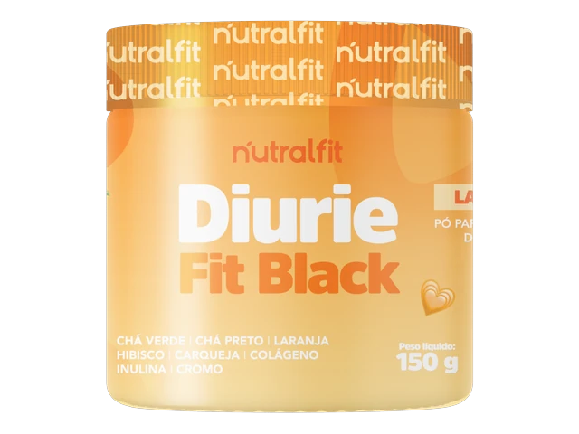 Um pote de DiurieFit Black de 150 g.